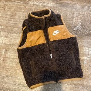 Nike Kids Brown Fleece Vest